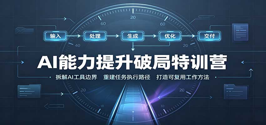 AI能力提升破局特训营：掌握AI交互逻辑，内容创作，搭建工作流-777网创网