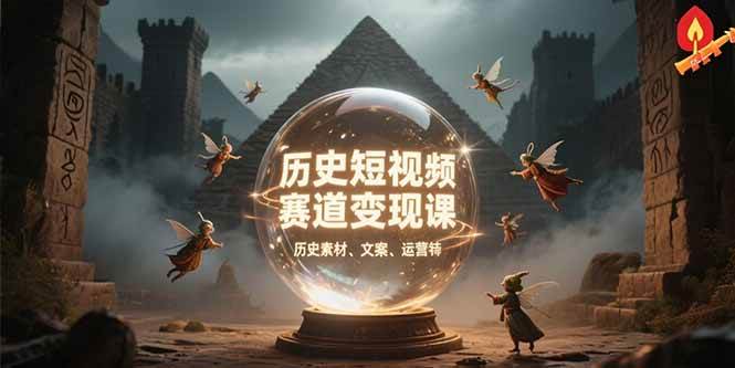 图片[1]-（15386期）历史短视频赛道变现课，百集素材库应用，文案剪辑技巧，账号运营全案-777网创网