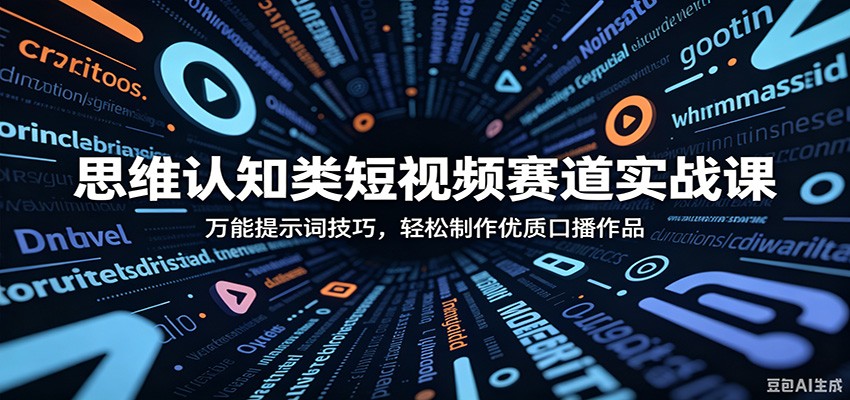 思维认知类短视频赛道实战课：万能提示词技巧，轻松制作优质口播作品-777网创网