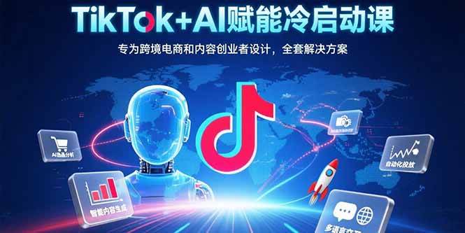 （15561期）TikTok+AI赋能冷启动课：专为跨境电商和内容创业者设计，全套解决方案-777网创网