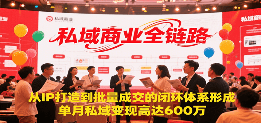 私域商业全链路,从IP打造到批量成交的闭环体系形成,单月私域变现600万-777网创网