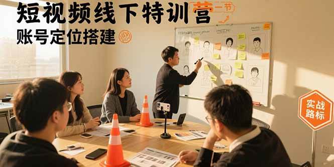 （15707期）短视频线下特训营：账号定位搭建/口播号拍摄剪辑/直播间流量入口/变现实战-777网创网
