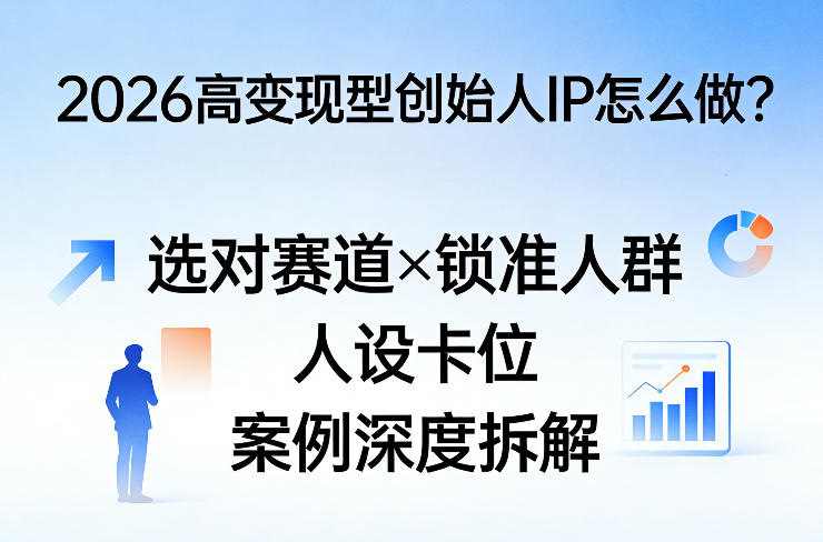 2026高变现型创始人IP怎么做?选对赛道×锁准人群×人设卡位×案例深度拆解-777网创网