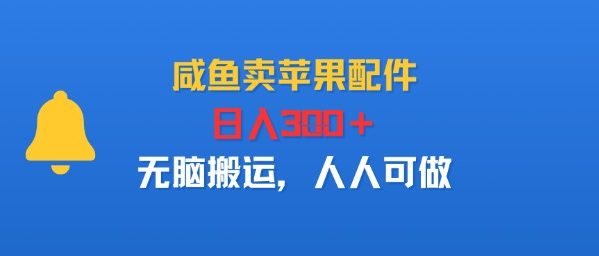 咸鱼卖苹果配件,日入3张+,无脑搬运,人人可做