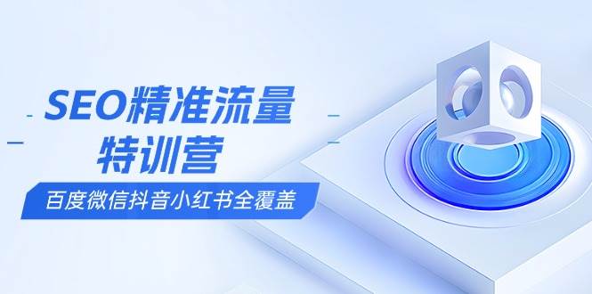 （13851期）SEO精准流量特训营，百度微信抖音小红书全覆盖，带你搞懂搜索优化核心技巧-777网创网