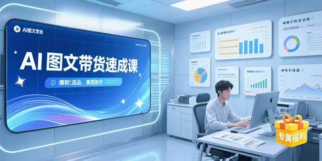 （15416期）AI图文带货速成课，养号引流秘籍，爆款选品策略，美图制作全流程-777网创网