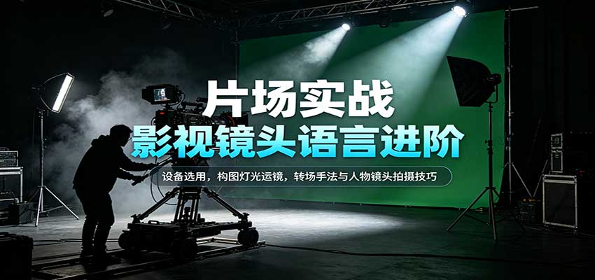 影视镜头语言进阶:设备选用,构图灯光运镜,转场手法与人物镜头拍摄技巧-777网创网