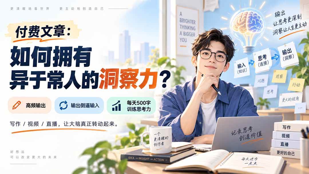 (20558期)付费文章:如何拥有异于常人的洞察力?-777网创网