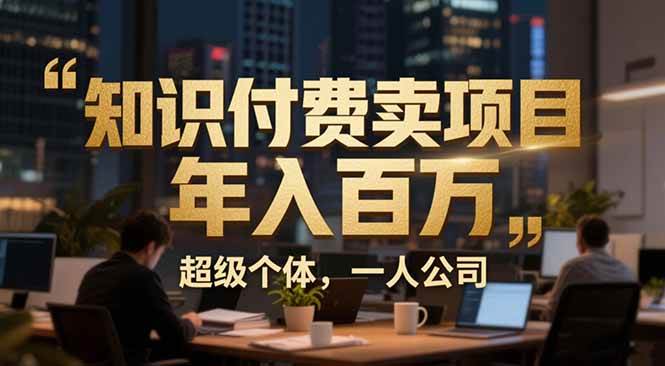 （17134期）从0到年入百万：超级个体实战心得公开，个人IP×精准引流×成交系统全拆解-777网创网