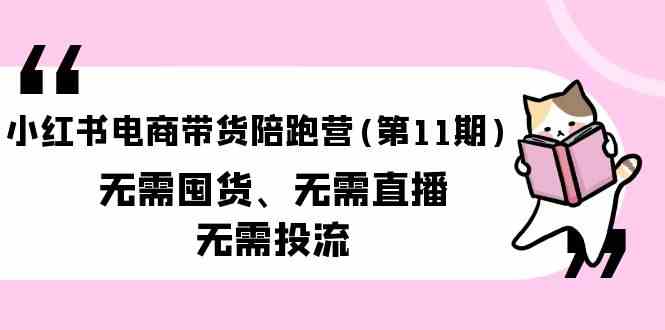 （9996期）小红书电商带货陪跑营(第11期)无需囤货、无需直播、无需投流（送往期10套）-777网创网