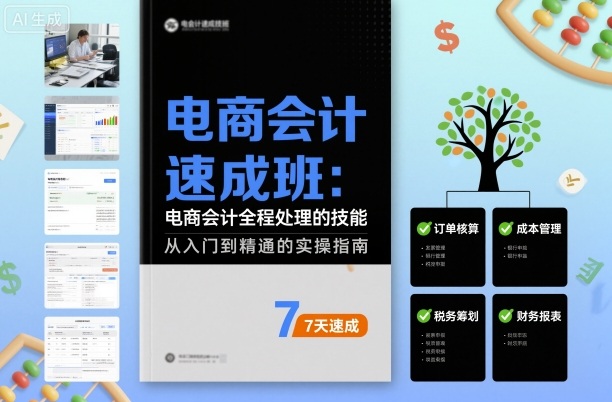 电商会计速成班，电商会计全程处理的技能-777网创网