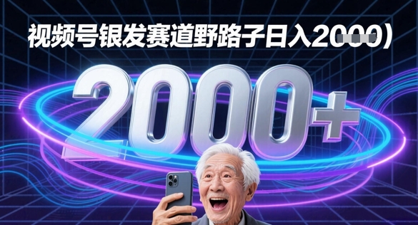 蝴蝶号银发赛道流量密码野路子日入多张-777网创网