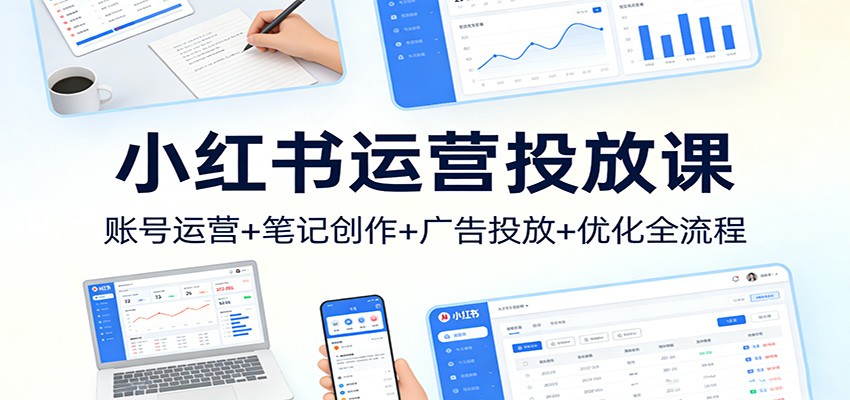 小红书运营投放课:账号运营+笔记创作+广告投放+优化全流程 小红书运营投放课:账号运营+笔记创作+广告投放+优化全流程