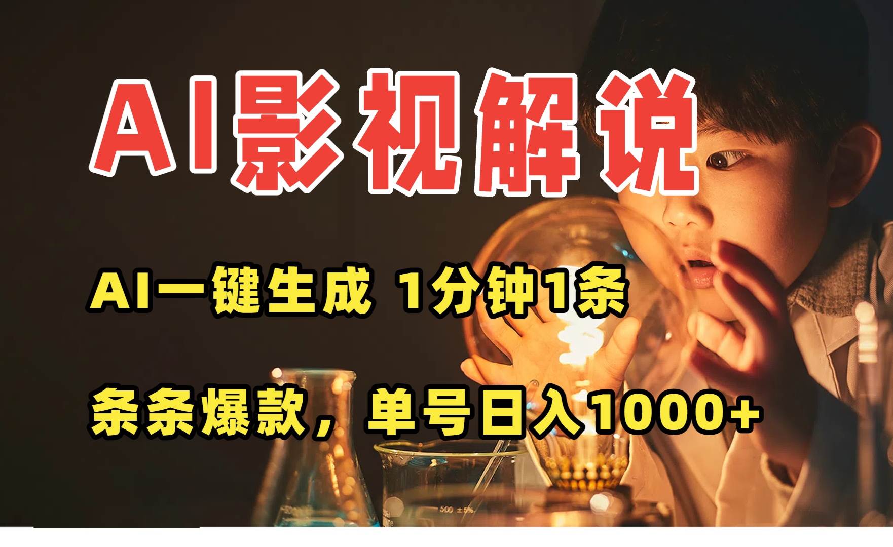(15730期)AI一键生成影视解说视频,无需剪辑1分钟1条,条条爆款,多平台变现日入…-777网创网