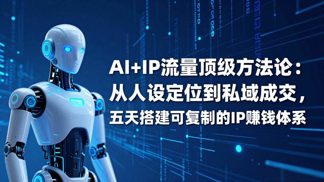 (17521期)AI+IP顶级方法论:从人设定位到私域成交,五天搭建可复制的IP赚钱体系 (17521期)AI+IP顶级方法论:从人设定位到私域成交,五天搭建可复制的IP赚钱体系