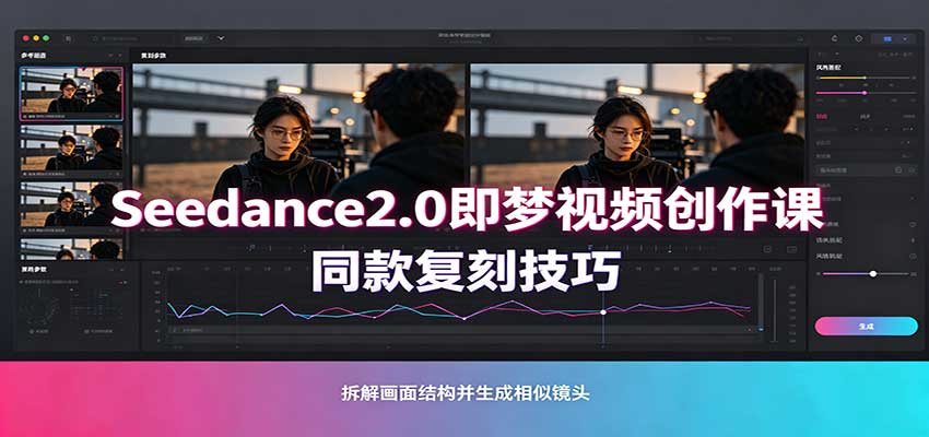 Seedance2.0即梦视频创作课：剧本式视频制作，同款复刻技巧，多行业案例落地教学-777网创网