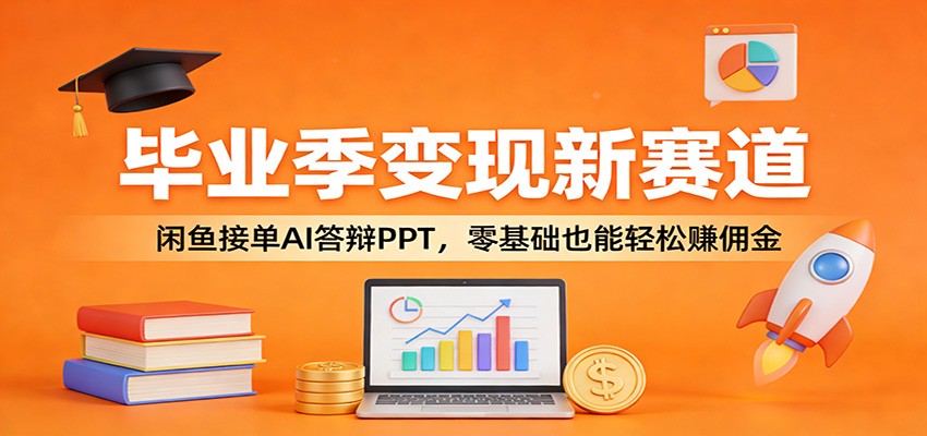 毕业季变现新赛道：闲鱼接单AI答辩PPT，零基础也能轻松赚佣金-777网创网