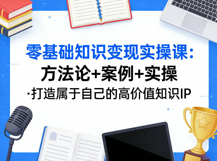 零基础知识变现实操课，方法论+案例+实操，打造属于自己的高价值知识IP-777网创网
