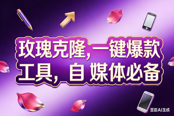 （17695期）玫瑰克隆工具，ai鲁大魔，自媒体必备神器，一键爆款，详细教程。