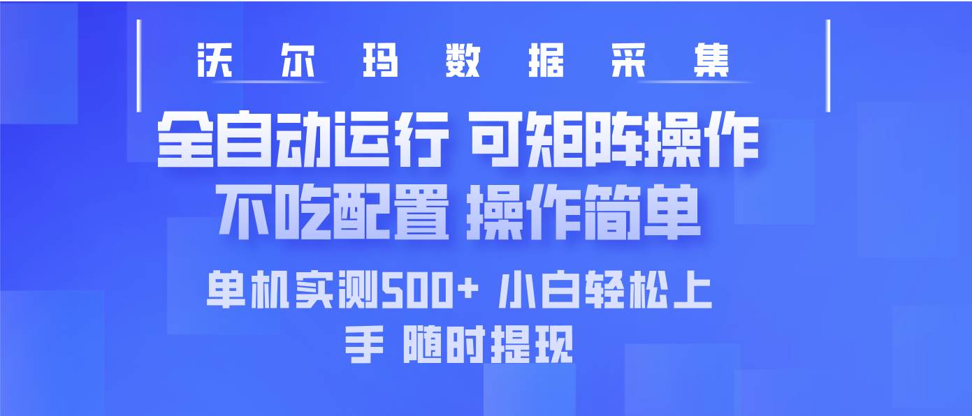 (14560期)最新沃尔玛平台采集 全自动运行 可矩阵单机实测500+ 操作简单-777网创网