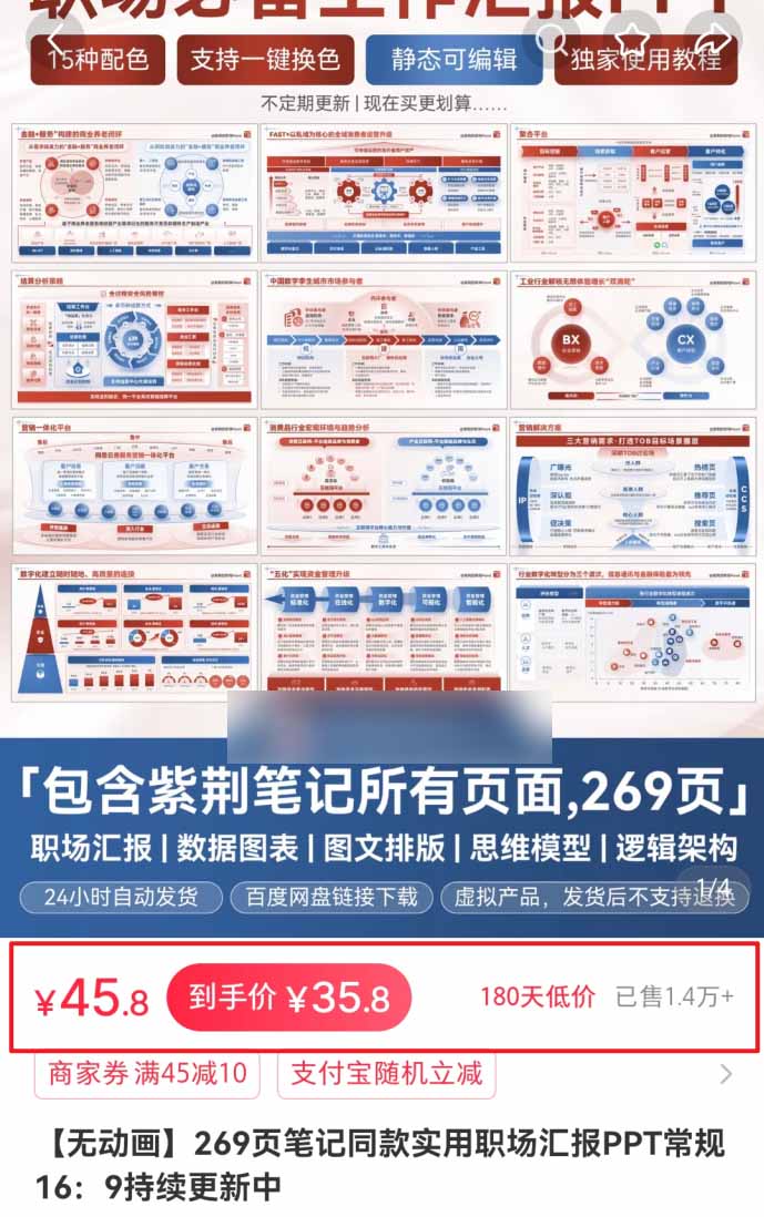 小红书虚拟项目特训班9.0,全面拥抱AI,批量产出原创PPT货源,单品/单店纯利润几万到几十W-777网创网