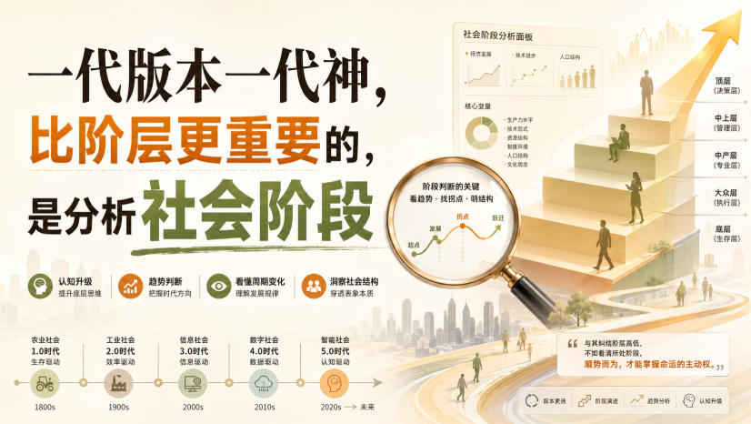 付费文章：一代版本一代神，比阶层更重要的，是分析社会阶段-777网创网