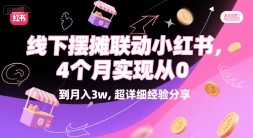 线下摆摊联动小红书,4 个月实现从 0 到月入3w,超详细经验分享