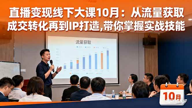 （16425期）直播变现线下大课10月：从流量获取到成交转化再到IP打造,带你掌握实战技能-777网创网