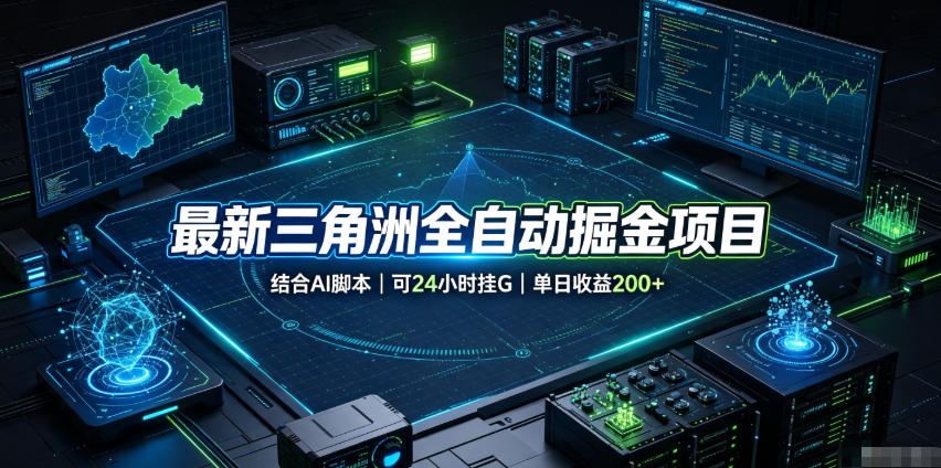 最新三角洲全自动掘金项目，结合AI脚本，可24小时挂G，单日收益200+【揭秘】-777网创网