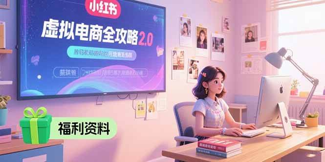 （15387期）虚拟电商全攻略2.0，开店选品实操流程，账号定位、货源发布、笔记发布技巧-777网创网