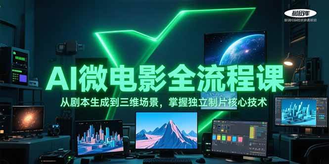 （15195期）AI微电影全流程课，从剧本生成到三维场景，掌握独立制片核心技术-777网创网