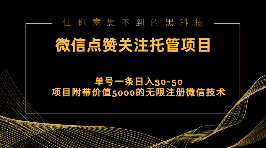（11177期）视频号托管点赞关注，单微信30-50元，附带价值5000无限注册微信技术-777网创网
