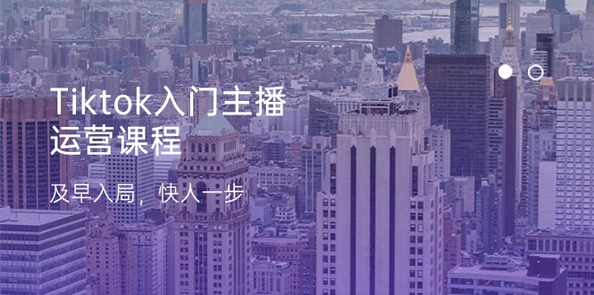 (11045期)Tiktok入门主播运营课程,及早入局,快人一步(11节)-777网创网