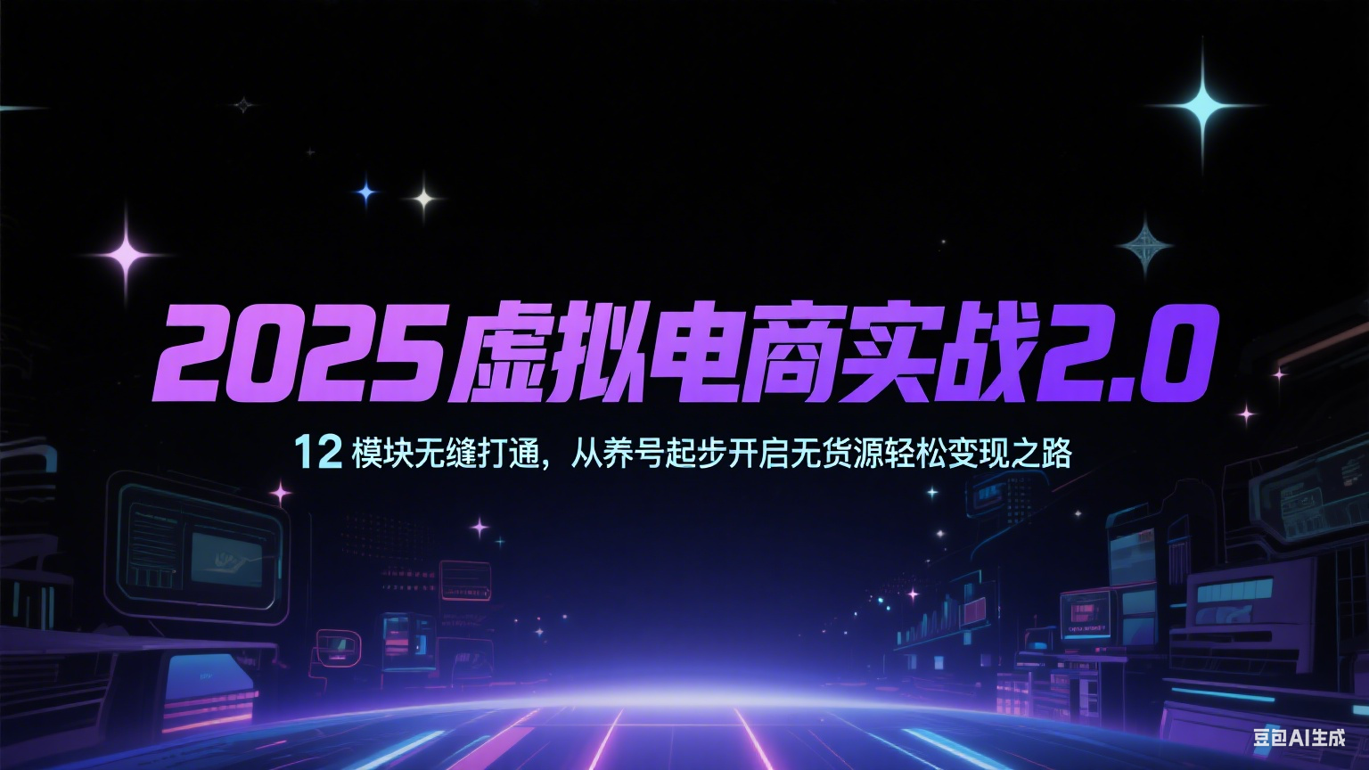2025虚拟电商实战2.0，12模块无缝打通，从养号起步开启无货源轻松变现之路-777网创网
