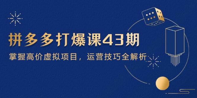 （14546期）拼多多打爆课第 43 期，掌握高价虚拟项目，运营技巧全解析（15节）-777网创网