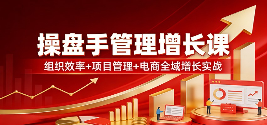 操盘手管理增长课:组织效率+项目管理+电商全域增长实战 操盘手管理增长课:组织效率+项目管理+电商全域增长实战