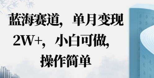 蓝海赛道，小红书私域项目，单月变现2W+，小白可做，操作简单-777网创网