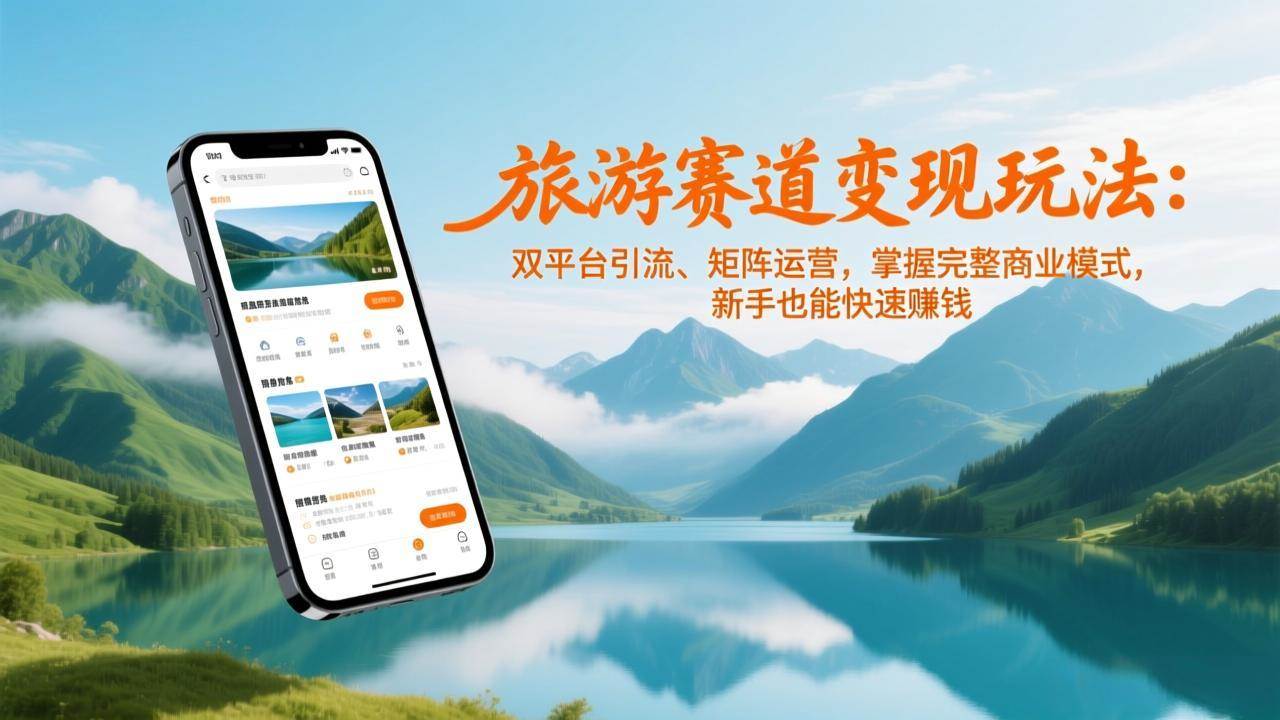 （17153期）旅游赛道变现玩法：双平台引流、矩阵运营，掌握完整商业模式，新手也能快速赚钱-777网创网