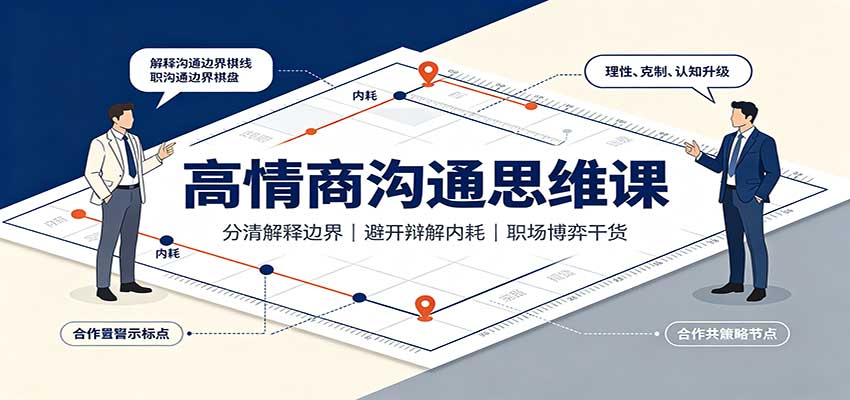 高情商沟通思维课：分清解释边界，避开辩解内耗，职场博弈干货-777网创网