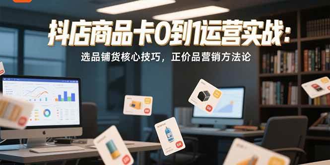 （15329期）抖店商品卡0到1运营实战：选品铺货核心技巧，正价品营销方法论-777网创网