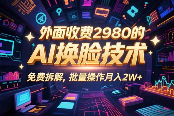 （15969期）0粉丝0基础，用AI换脸改头换面，3分钟一条原创视频，收益稳稳-777网创网