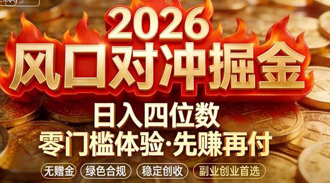 （17631期）2026美金对冲套利，无赠金对冲策略保驾护航，低门槛易上手实操。单人单日收益2000+-777网创网
