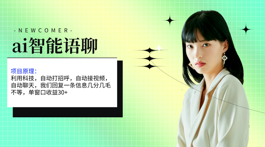 （11383期）ai智能语聊，单窗口30+单机500+，无脑干！！！-777网创网