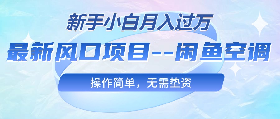 （10767期）最新风口项目—闲鱼空调，新手小白月入过万，操作简单，无需垫资-777网创网