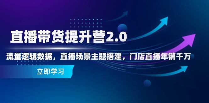 （14694期）直播带货提升营2.0：流量逻辑数据，直播场景主题搭建，门店直播年销千万-777网创网