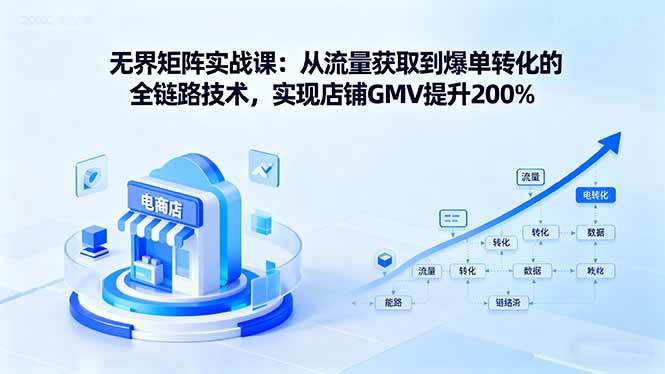 （16104期）无界矩阵实战课：从流量获取到爆单转化的全链路技术，实现店铺GMV提升200%-777网创网
