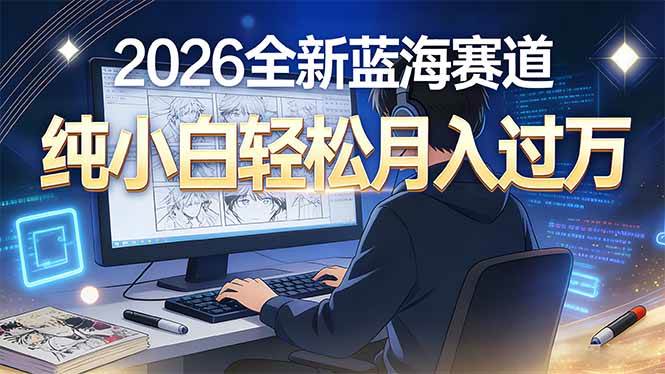 （16781期）2026年全新蓝海赛道，纯小白轻松月入过万-777网创网