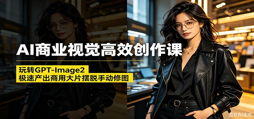 AI商业视觉高效创作课：玩转GPT-Image2，极速产出商用大片摆脱手动修图-777网创网