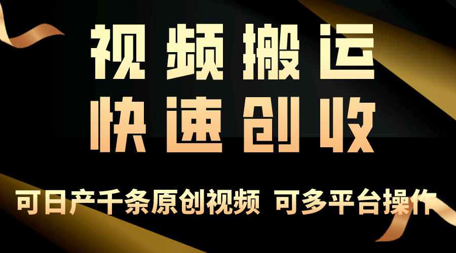 （10417期）一步一步教你赚大钱！仅视频搬运，月入3万+，轻松上手，打通思维，处处…-777网创网