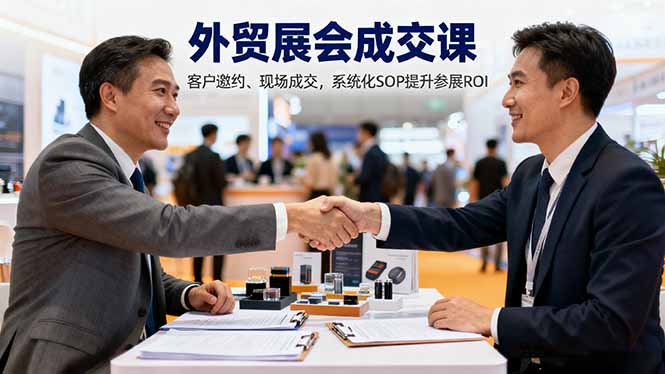 外贸展会成交课,含目标制定、客户邀约、现场成交,系统化SOP提升参展ROI-777网创网